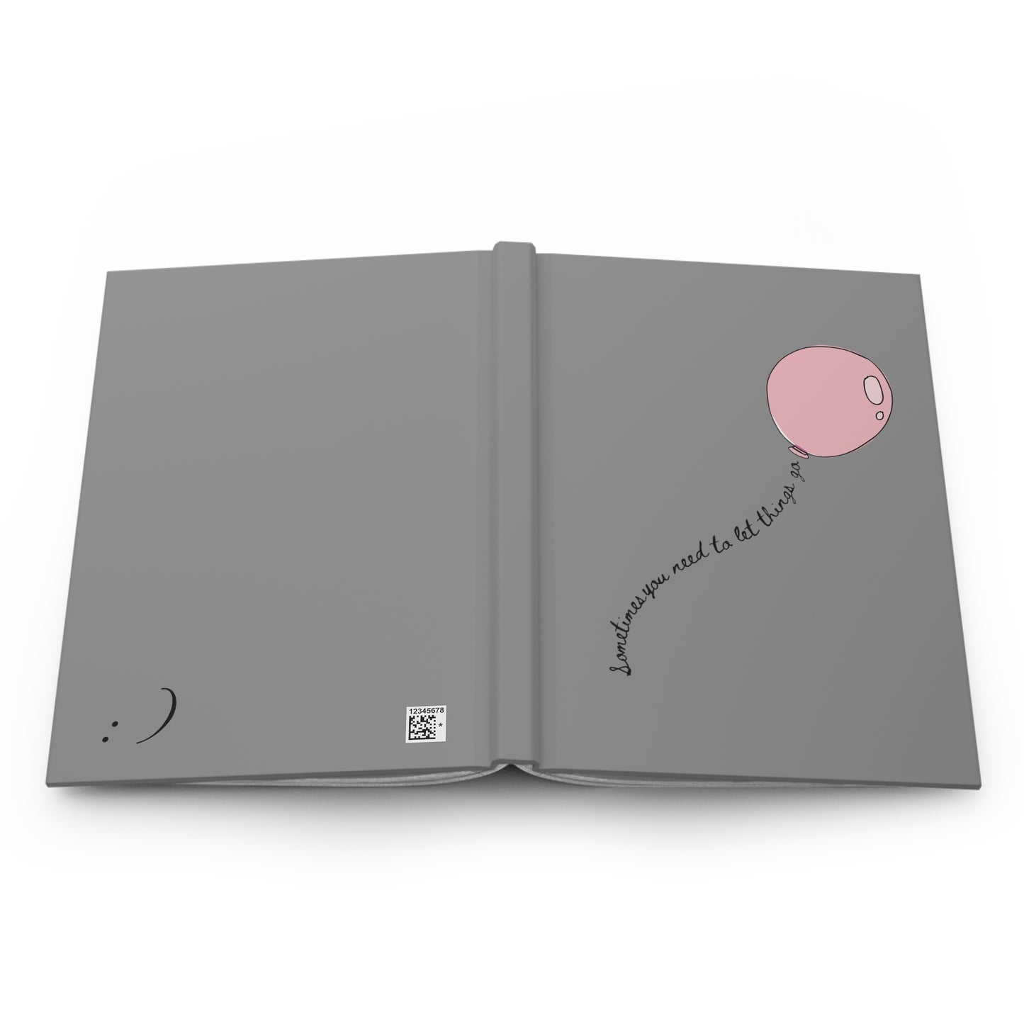 Let Things Go Grey Matte Hardcover Journal