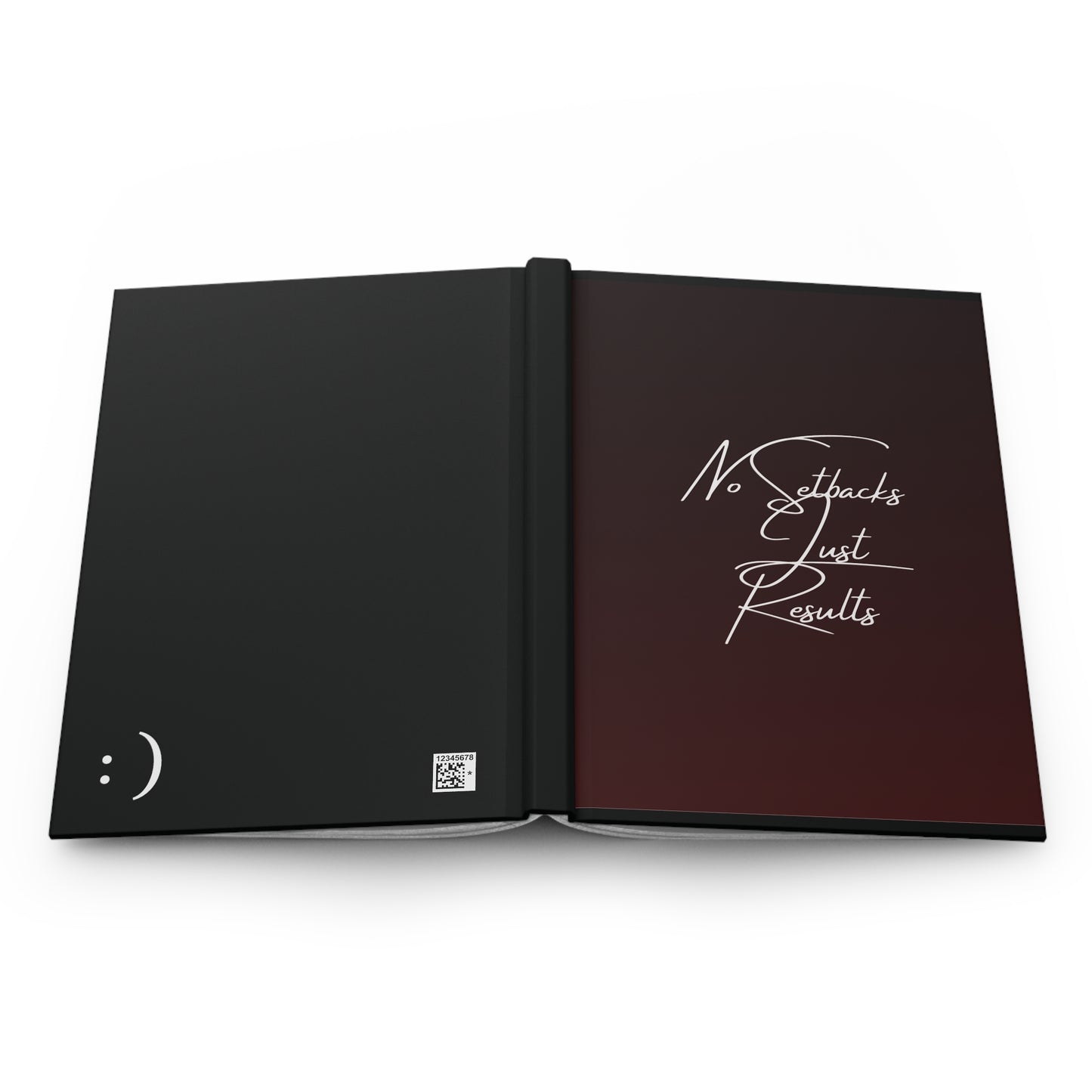 No Setback Just Results Red Matte Hardcover Journal
